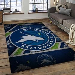NBA Minnesota Timberwolves Rectangle Rug Personalized Non-Slip Carpet Gift For Basketball Fans MT58