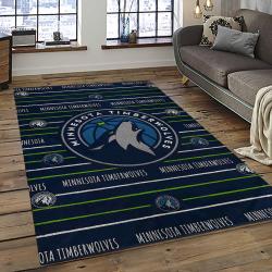 NBA Minnesota Timberwolves Rectangle Rug Personalized Non-Slip Carpet Gift For Basketball Fans MT61