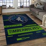 nba minnesota timberwolves basketball team logo sport carpet area rug home decor best gift for friends dark room mt64