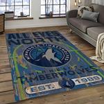 nba minnesota timberwolves basketball team logo sport carpet area rug home decor best gift for friends dark room mt65