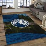 nba minnesota timberwolves basketball team logo sport carpet area rug home decor best gift for friends dark room mt67