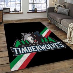 NBA Minnesota Timberwolves Rectangle Rug Personalized Non-Slip Carpet Gift For Basketball Fans MT72