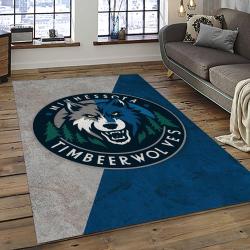 NBA Minnesota Timberwolves Rectangle Rug Personalized Non-Slip Carpet Gift For Basketball Fans MT77
