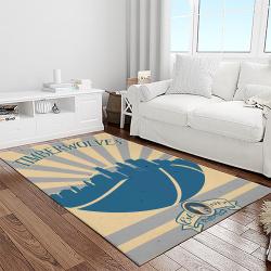 nba minnesota timberwolves basketball team logo sport carpet area rug home decor best gift for friends light room mt51