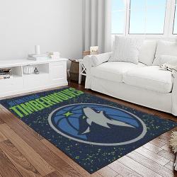 nba minnesota timberwolves basketball team logo sport carpet area rug home decor best gift for friends light room mt63