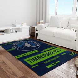 nba minnesota timberwolves basketball team logo sport carpet area rug home decor best gift for friends light room mt64