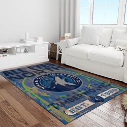 nba minnesota timberwolves basketball team logo sport carpet area rug home decor best gift for friends light room mt65