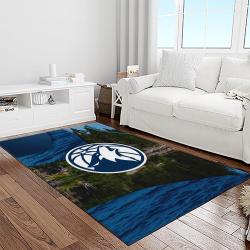 nba minnesota timberwolves basketball team logo sport carpet area rug home decor best gift for friends light room mt67