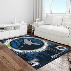 nba minnesota timberwolves basketball team logo sport carpet area rug home decor best gift for friends light room mt68