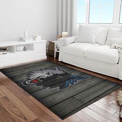 nba minnesota timberwolves basketball team logo sport carpet area rug home decor best gift for friends light room mt70