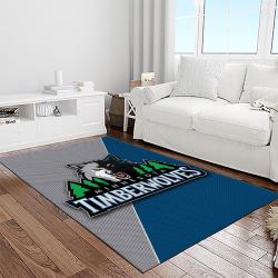 nba minnesota timberwolves basketball team logo sport carpet area rug home decor best gift for friends light room mt73
