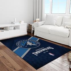 nba minnesota timberwolves basketball team logo sport carpet area rug home decor best gift for friends light room mt74