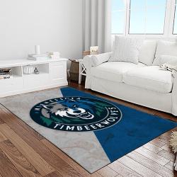 nba minnesota timberwolves basketball team logo sport carpet area rug home decor best gift for friends light room mt77