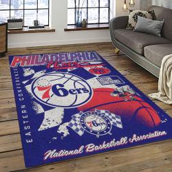 NBA Philadelphia 76ers Basketball Team Logo Sport Carpet Area Rug Home Decor Best Gift For Friends P7642