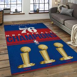 NBA Philadelphia 76ers Rectangle Rug Personalized Non-Slip Carpet Gift For Basketball Fans P7643