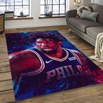 nba philadelphia 76ers basketball team logo sport carpet area rug home decor best gift for friends dark room p7652