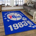 nba philadelphia 76ers basketball team logo sport carpet area rug home decor best gift for friends dark room p7656
