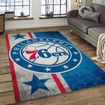 nba philadelphia 76ers basketball team logo sport carpet area rug home decor best gift for friends dark room p7657