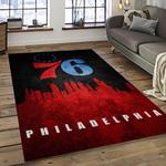 nba philadelphia 76ers basketball team logo sport carpet area rug home decor best gift for friends dark room p7660