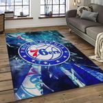 nba philadelphia 76ers basketball team logo sport carpet area rug home decor best gift for friends dark room p7668