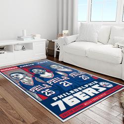 nba philadelphia 76ers basketball team logo sport carpet area rug home decor best gift for friends light room p7645