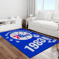 nba philadelphia 76ers basketball team logo sport carpet area rug home decor best gift for friends light room p7656