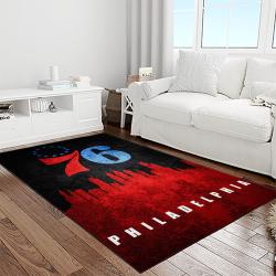 nba philadelphia 76ers basketball team logo sport carpet area rug home decor best gift for friends light room p7660