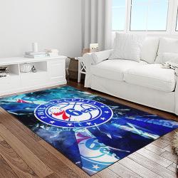 nba philadelphia 76ers basketball team logo sport carpet area rug home decor best gift for friends light room p7668