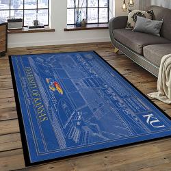 NCAA Kansas Jayhawks Football Team Logo Sport Carpet Area Rug Home Decor Best Gift For Friends KSJK1