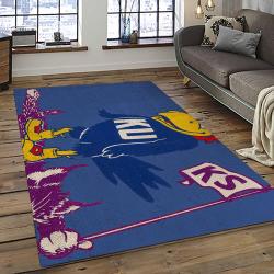 NCAA Kansas Jayhawks Football Team Logo Sport Carpet Area Rug Home Decor Best Gift For Friends KSJK10