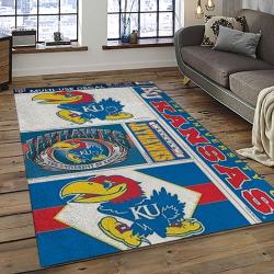 NCAA Kansas Jayhawks Football Team Logo Sport Carpet Area Rug Home Decor Best Gift For Friends KSJK11