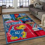 ncaa kansas jayhawks football team logo sport carpet area rug home decor best gift for friends dark room ksjk19
