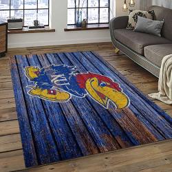 NCAA Kansas Jayhawks Football Team Logo Sport Carpet Area Rug Home Decor Best Gift For Friends KSJK22