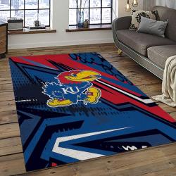 NCAA Kansas Jayhawks Football Team Logo Sport Carpet Area Rug Home Decor Best Gift For Friends KSJK23
