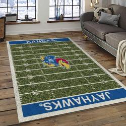 NCAA Kansas Jayhawks Football Team Logo Sport Carpet Area Rug Home Decor Best Gift For Friends KSJK27