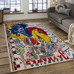 ncaa kansas jayhawks football team logo sport carpet area rug home decor best gift for friends dark room ksjk37