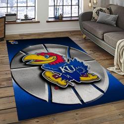 NCAA Kansas Jayhawks Football Team Logo Sport Carpet Area Rug Home Decor Best Gift For Friends KSJK40