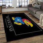 ncaa kansas jayhawks football team logo sport carpet area rug home decor best gift for friends dark room ksjk45