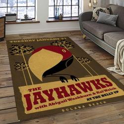 NCAA Kansas Jayhawks Football Team Logo Sport Carpet Area Rug Home Decor Best Gift For Friends KSJK46