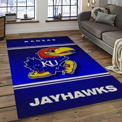 NCAA Kansas Jayhawks Football Team Logo Sport Carpet Area Rug Home Decor Best Gift For Friends KSJK49