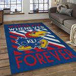 ncaa kansas jayhawks football team logo sport carpet area rug home decor best gift for friends dark room ksjk5