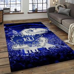NCAA Kansas Jayhawks Football Team Logo Sport Carpet Area Rug Home Decor Best Gift For Friends KSJK50