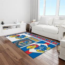ncaa kansas jayhawks football team logo sport carpet area rug home decor best gift for friends light room ksjk11