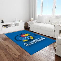 ncaa kansas jayhawks football team logo sport carpet area rug home decor best gift for friends light room ksjk16