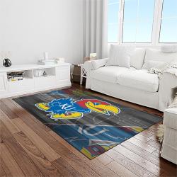 ncaa kansas jayhawks football team logo sport carpet area rug home decor best gift for friends light room ksjk17