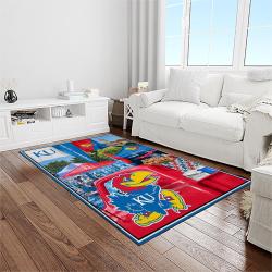 ncaa kansas jayhawks football team logo sport carpet area rug home decor best gift for friends light room ksjk19