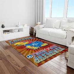 ncaa kansas jayhawks football team logo sport carpet area rug home decor best gift for friends light room ksjk24
