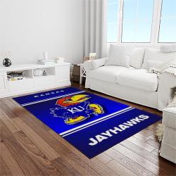 ncaa kansas jayhawks football team logo sport carpet area rug home decor best gift for friends light room ksjk49