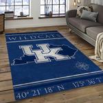 ncaa kentucky wildcats football team logo sport carpet area rug home decor best gift for friends dark room ktwc22