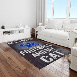 ncaa kentucky wildcats football team logo sport carpet area rug home decor best gift for friends light room ktwc19